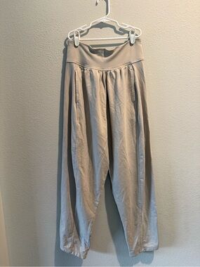 Prana Light Beige Ribbed Logo Top